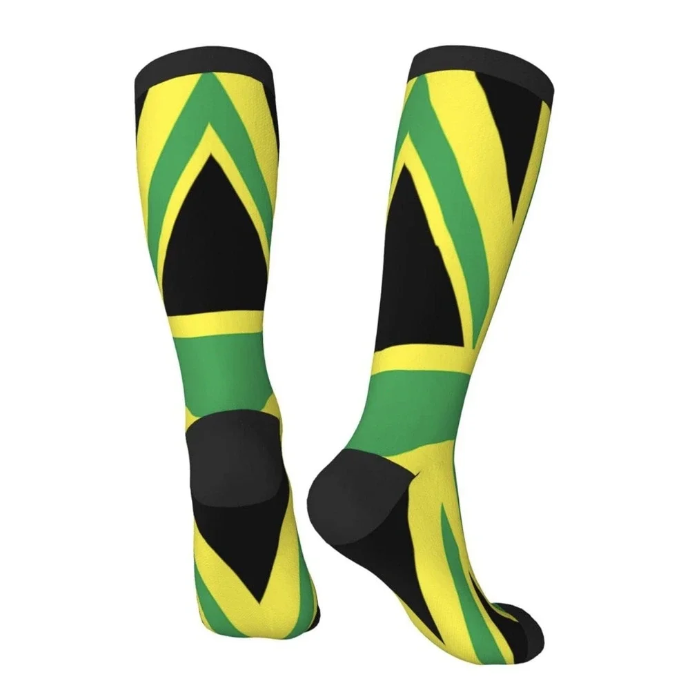 Unisex Novelty Socks Women Men Teens Soft Knee High Crew Socks  Jamaica